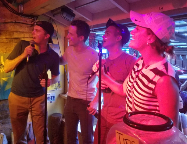 Waterton slider team karaoke