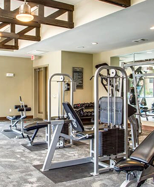 Waterton apartment weight room